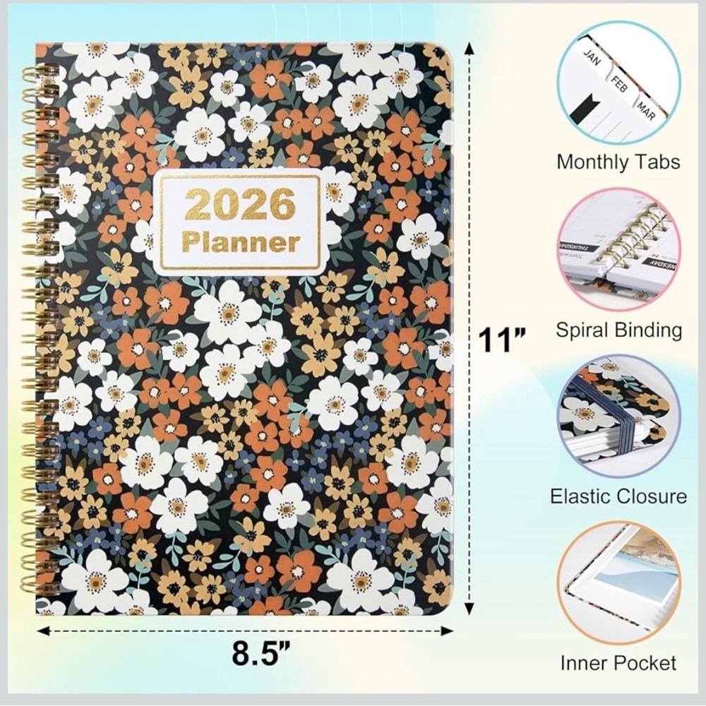 Timart 2026 Planner, January-December Weekly and Monthly (8.5" x11") - Picture 5 of 5